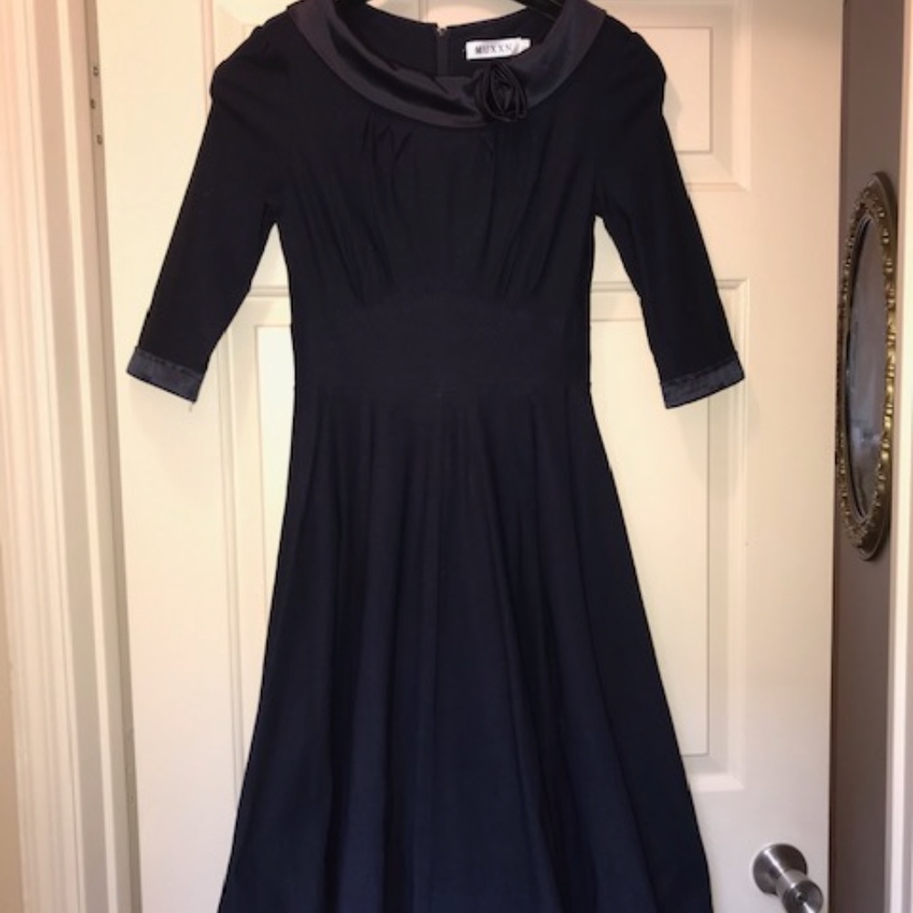 Vintage Navy Swing Dress